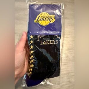 NBA Los Angeles Lakers Socks Knee Black Purple Brand Promotional VIP Lebron New